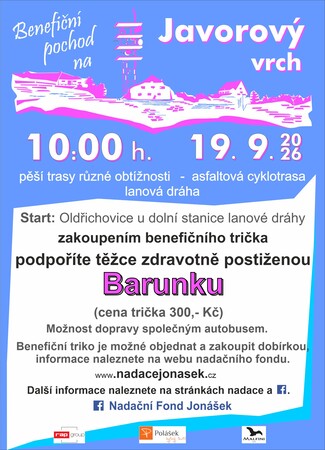 Společně pro Barunku: Benefiční pochod na Javorový vrch